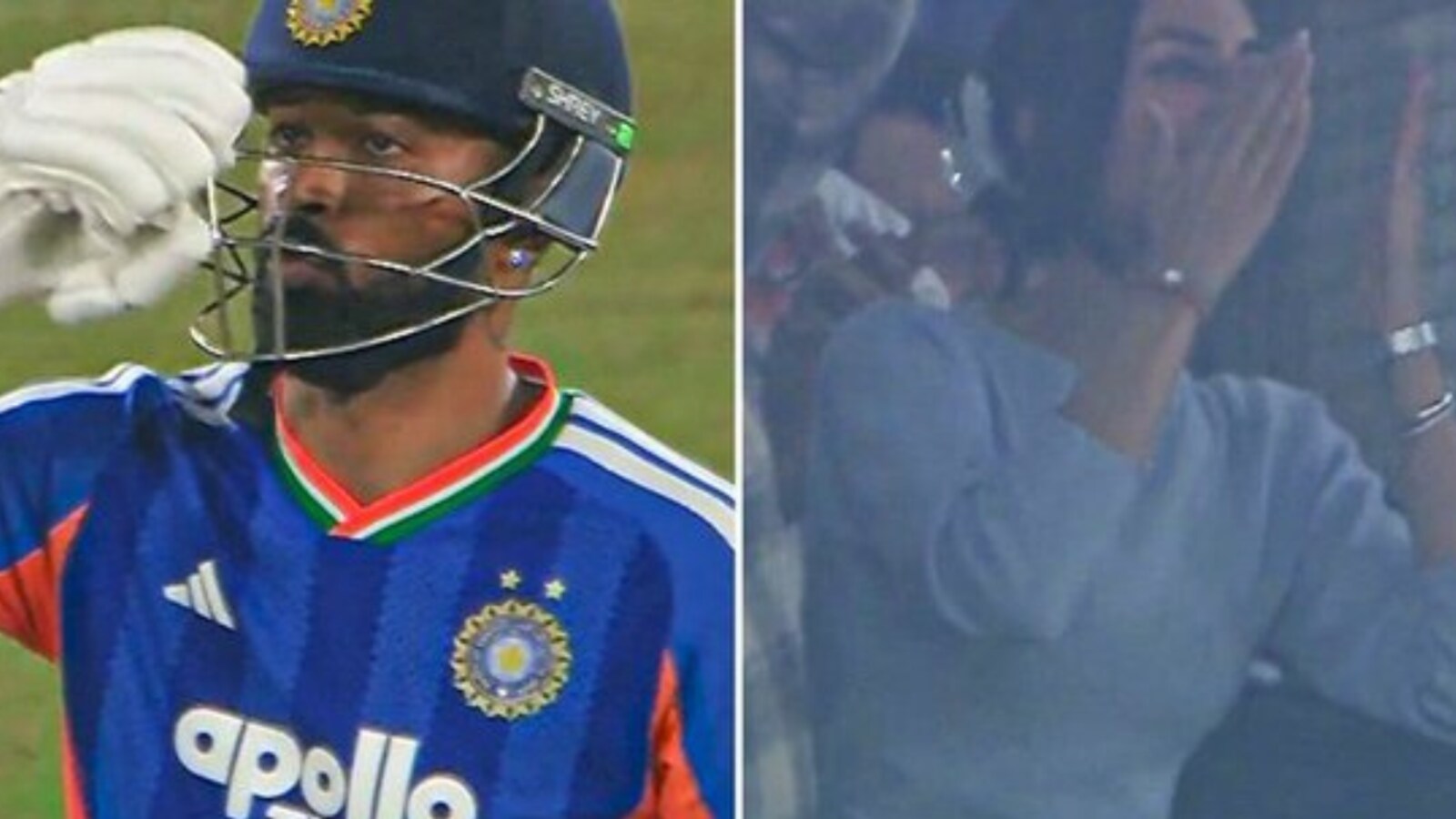 Hardik Pandya blows flying kiss to Mahieka Sharma after fifty vs ZIM