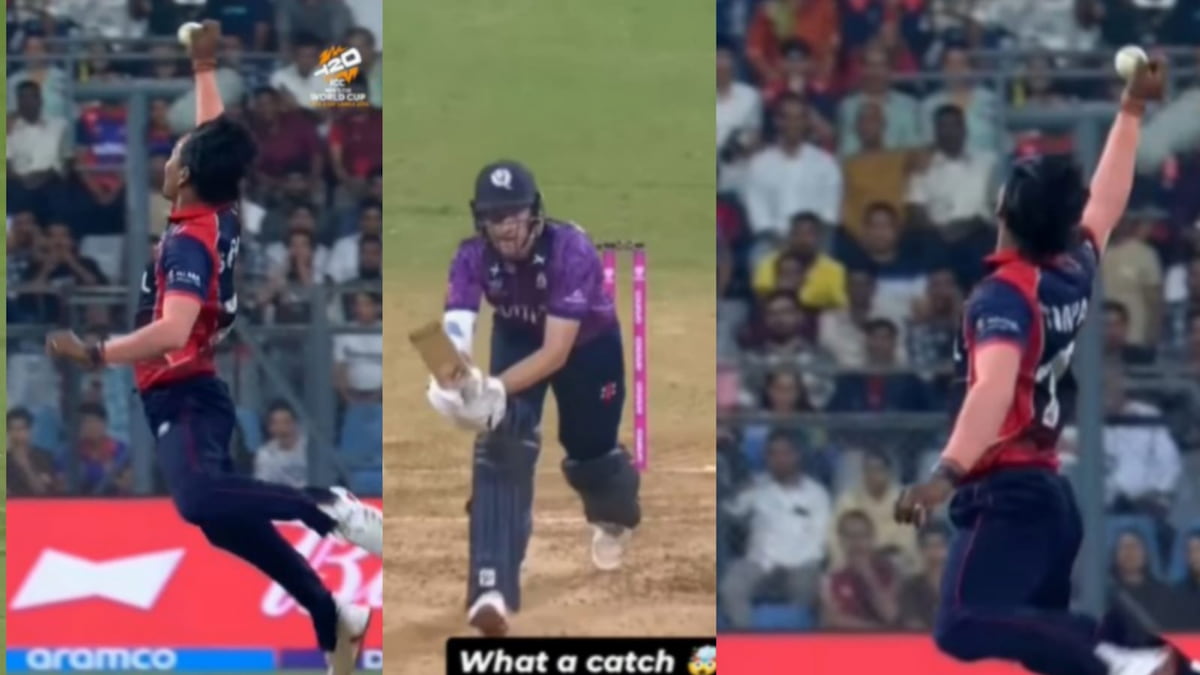Video of the Day: T20 World Cup 2026 – Sompal Kami’s sensational reflex catch leaves Brandon McMullen stunned