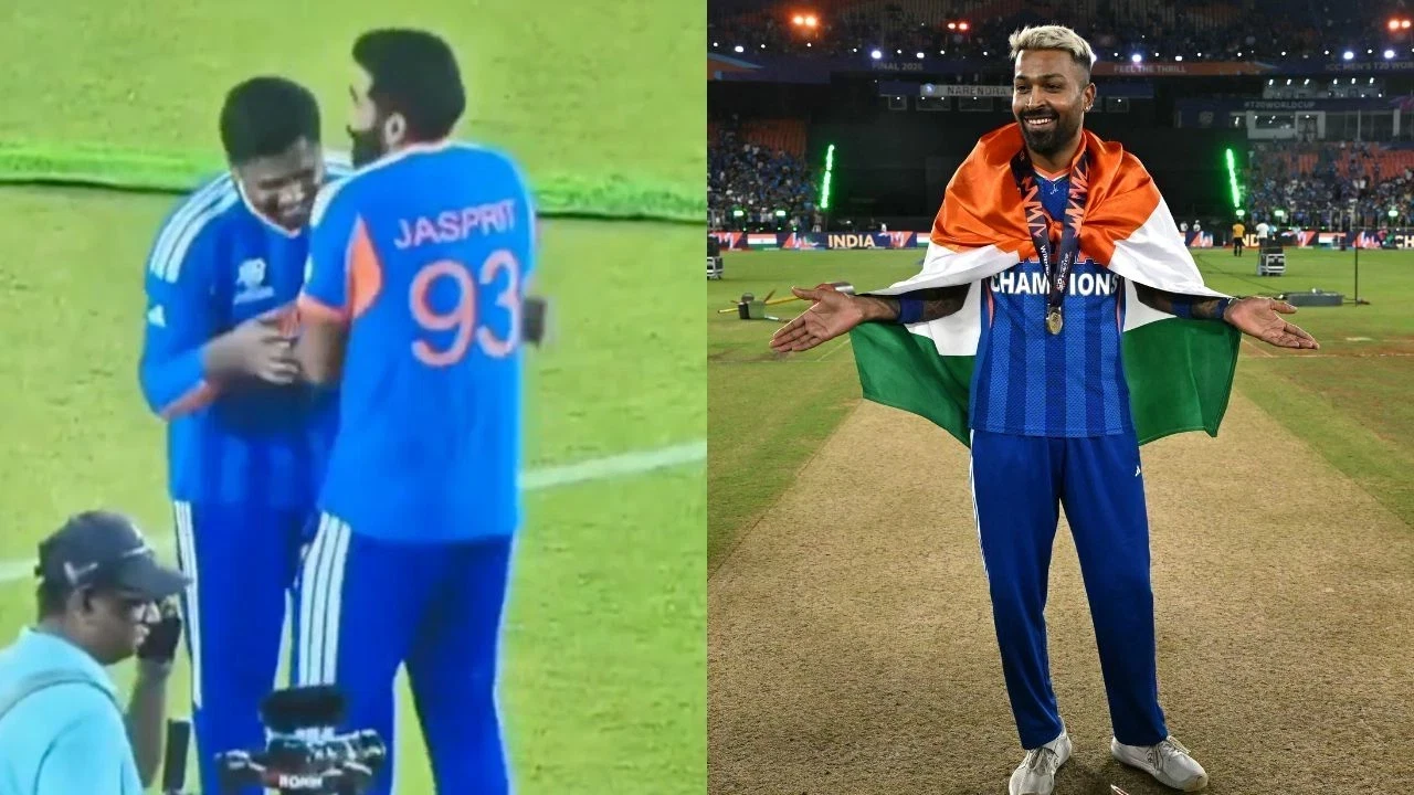 Sanju Samson, Jasprit Bumrah mimic Hardik Pandya’s iconic pose