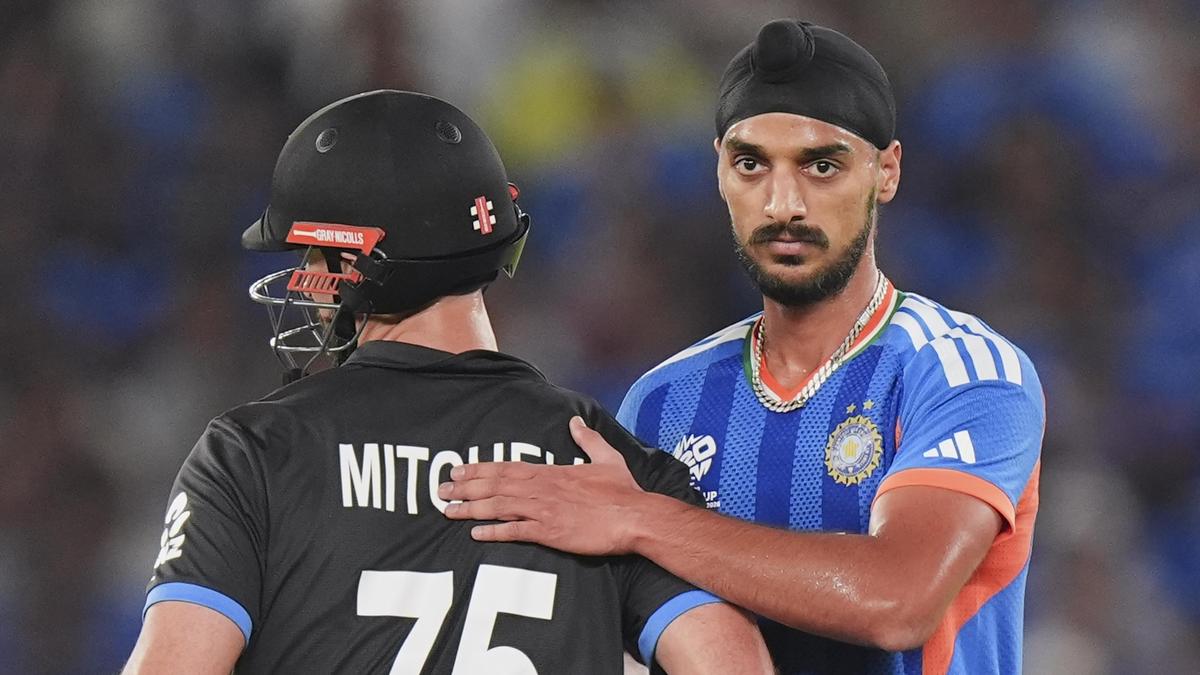 Arshdeep Singh penalised after throw hits Daryl Mitchell