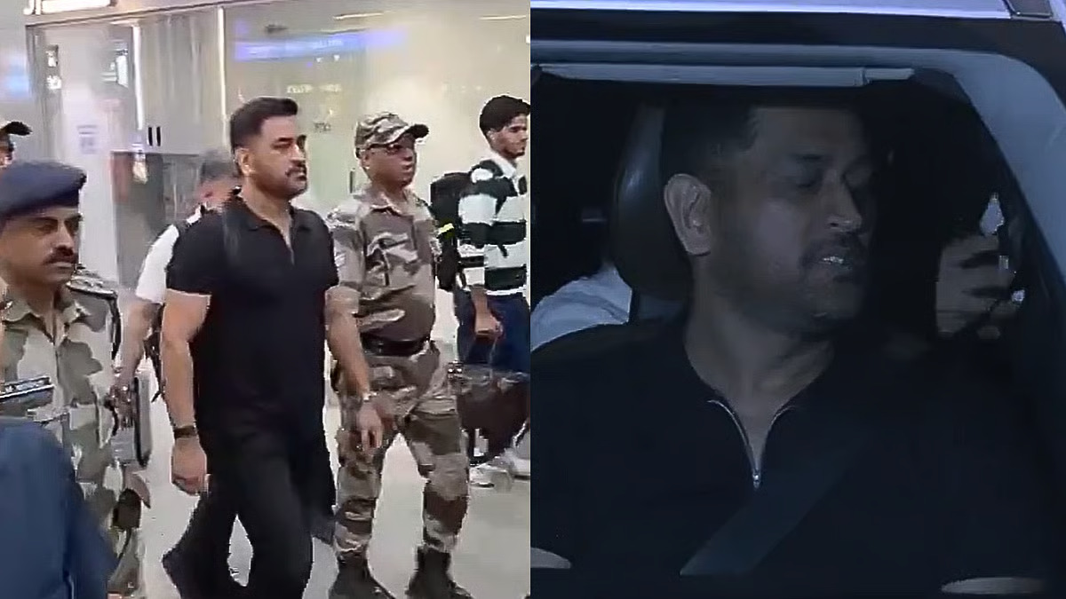 [WATCH] T20 World Cup 2026: MS Dhoni lands in Ahmedabad to attend India vs New Zealand final clash